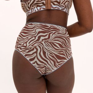 Mesh Highwaist Briefs Zebra
