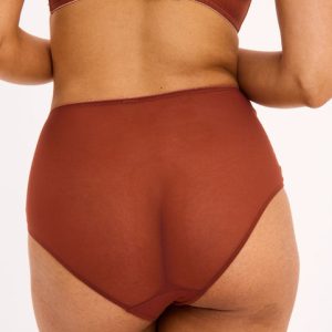 Mesh Highwaist Briefs Rust
