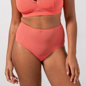 Mesh Highwaist Briefs Coral