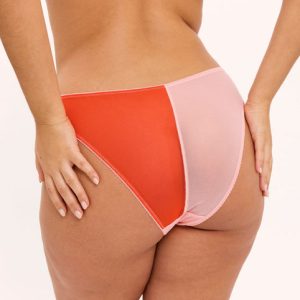 Mesh Bikini Brief Fiery Red/Peach Rose