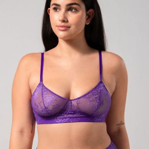 Floral Lace Balconette Lilac