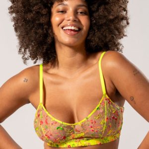 Mesh Balconette Neon Yellow