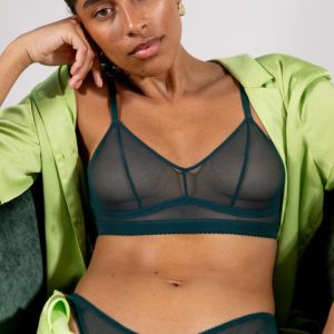 Mesh Balconette Pine Green