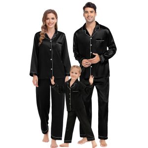Family Long Silk Pajama Set  100% Pure Silk Matching Pjs