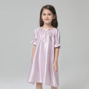 Girls Silk Nightgown 100% Mulberry Kids Silk Nightwear