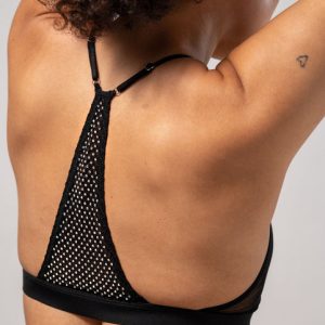 Mesh Racerback Triangle Bralette Rhinestone